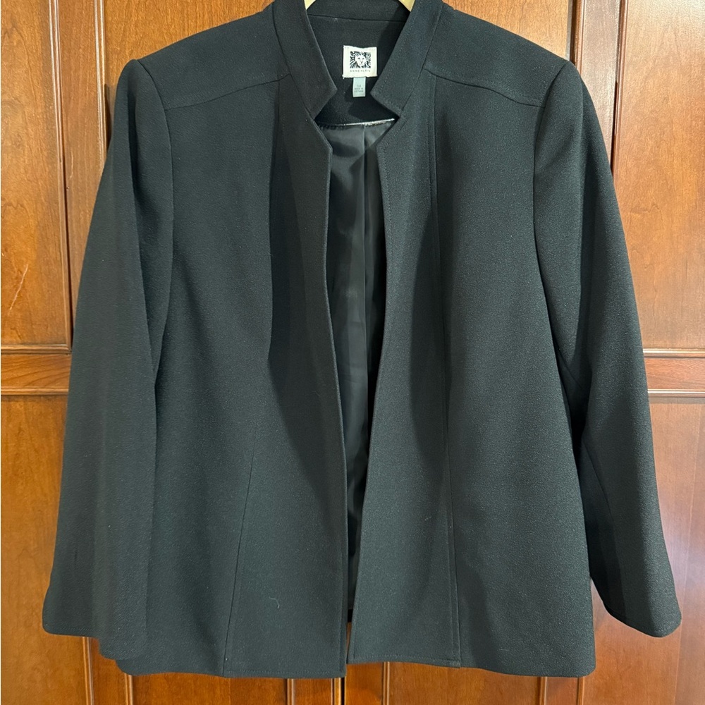Anne Klein Black Blazer Tailored Suit Jacket